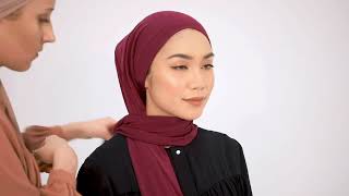 60 Second Hijab Tutorial  3 ways to style our Luxe Jersey Hijab  INAYAH [upl. by Akirehs]