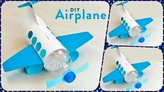 DIY WATER BOTTLE CRAFT  HOW TO MAKE COOL AIRPLANE FROM WASTE PLASTIC BOTTLE [upl. by Furmark82]