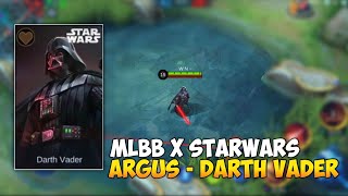 REVIEW SKIN ARGUS DARTH VADER MOBILE LEGENDS X STAR WARS COLLAB [upl. by Rask]