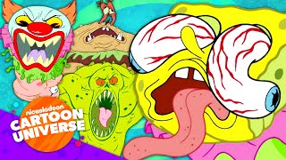 SpongeBobs 35 SCARIEST Moments 😱  Nicktoons [upl. by Loggia]