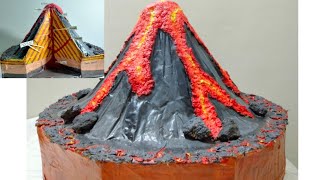 How To Make Volcano Model For School Project  Inside Of Volcano  Simple And Easy Projects [upl. by Jesselyn]