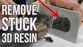 How To Remove Cured Resin Stuck On 3D Printer Build Plate [upl. by Gothurd]