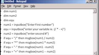 Create a vbscript calculator [upl. by Dnana]