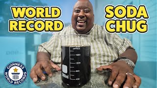 Fastest 2L SODA CHUG with Badlands  Guinness World Records [upl. by Storm]