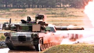 US Military M1 Abrams Tank  Awesome Gunnery Range [upl. by Lunna]