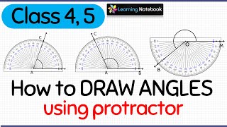 How to draw angles using a protractor [upl. by Elenahc]