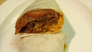 Beef and Bean Burritos  Shredded Beef and Refried Bean Burrito Recipe [upl. by Yenalem]