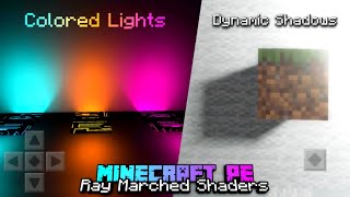 Minecraft PE Colored Lights amp Dynamic Shadows  Ray Marched Shaders • Static Dataset Test [upl. by Buroker]