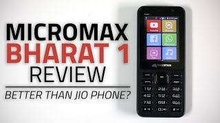 Micromax Bharat 1 Review  4G Feature Phone with WhatsApp WiFi Hotspot [upl. by Ahtekal]