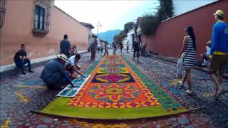 Semana Santa 15 de Abril 2017 Alfombra 64x lapse [upl. by Lyrej925]