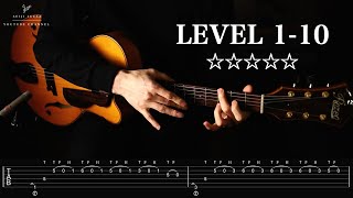 10 Levels Of Tapping Guitar ・TAB [upl. by Etireugram]