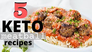 5 KETO MEATBALL RECIPES  AIR FRYER  OVEN  STOVE Italian Taco Pizza Buffalo Chicken amp Asian [upl. by Richy]