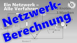 Netzwerkberechnung  Ein Netzwerk  Alle Verfahren [upl. by Odab]