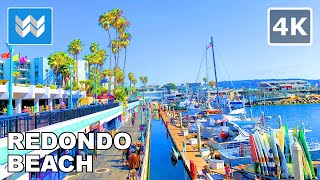 4k Redondo Beach Pier in South Bay Los Angeles California USA  Walking Tour amp Travel Guide [upl. by Xel]