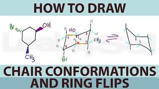 How to Draw Cyclohexane Chair Conformations and Ring Flips [upl. by Kier]