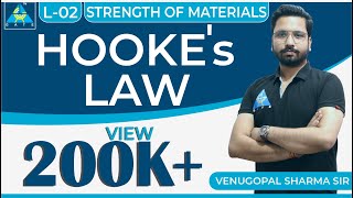 Strength of Materials  Module 1  Hookes law Lecture 2 [upl. by Ahsito]