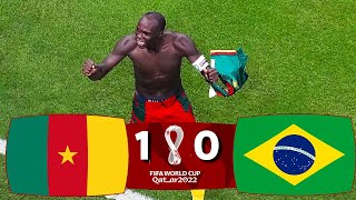 CAMEROON VS BRAZIL VINCENT ABOUBAKAR GIVES VICTORY TO CAMEROON [upl. by Annemarie]