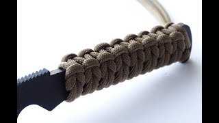 How to Make a Paracord quotknifequot Handle WrapReef KnotSquare Knot Version  CBYS [upl. by Gennifer620]