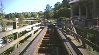 Tonnerre de Zeus Wooden Roller Coaster Front Seat POV  Parc Asterix France [upl. by Neelat]