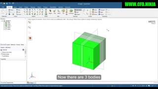 ✅ ANSYS SPACECLAIM  Split body  Basic Tutorial 2 [upl. by Inittirb]