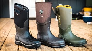 Homestead BOOT REVIEW  Muck Boots vs Bogs vs Lacrosse [upl. by Nalad]