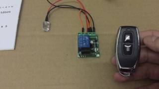 How to use 1 Channel DC12V Remote Control Switch with 2 button remote control [upl. by Kellia840]