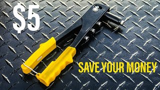 Harbor Freight 5 Rivet Tool Review  Get Something Better [upl. by Helbonnah]