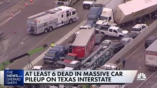 At least 6 dead in massive I35 wreck in Fort Worth Texas [upl. by Perrine]