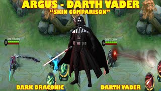 ARGUS DARTH VADER STAR WARS SKIN MOBILE LEGENDS [upl. by Olcott357]