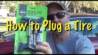 How to Plug a Tire Nail in tire repair [upl. by Ree]