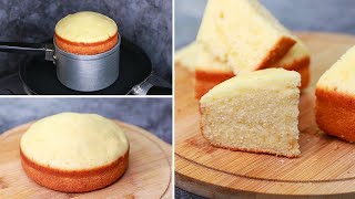 1 Egg Vanilla Cake Recipe In Sauce Pan  Easy Vanilla Sponge Cake Recipe  Yummy [upl. by Isacco]