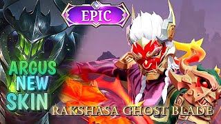 Argus New EPIC Skin quotRakshasa Ghost Bladequot Information and Gameplay  Mobile Legends [upl. by Sender78]