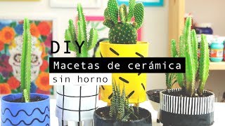 CÓMO HACER MACETAS DE CERÁMICA FRÍA WenDIY [upl. by Selestina192]