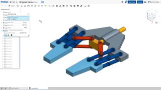 Onshape Project Robot Gripper  Step 8  Animate the Gripper Movement [upl. by Ellehcear107]