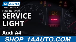 How to Reset Service Light 0409 Audi A4 [upl. by Ffirahs978]