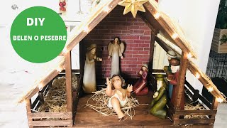 DIY como hacer un belen o pesebre  how to make easy christmas crib [upl. by Fransis]