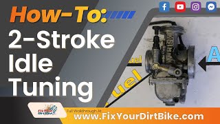 2Stroke Carburetor Tuning  Idle Adjustment  Fix Your Dirt Bike 2stroke dirtbike carburator [upl. by Jerad]