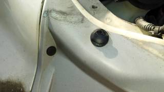 Removing plastic rivets from a car [upl. by Olotrab]