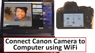 how to connect Canon camera to Computer using WiFi [upl. by Froehlich350]