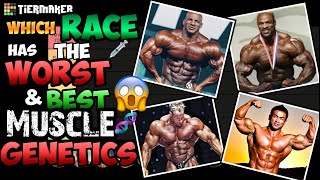 ALL HUMAN RACES RANKED BY MUSCLE BUILDING GENETICS BEST amp WORST BODYBUILDING GENES🏆TOP TIER TUESDAY [upl. by Jenkins]