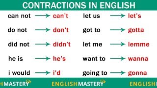 70 Contractions Every English Intermediate Learner MustKnow [upl. by Hollander]