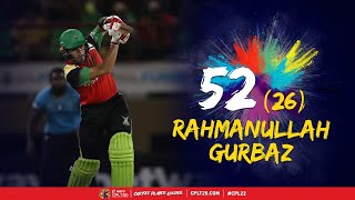 Rahmanullah Gurbaz BASHES half century in 26 balls  CPL 2022 [upl. by Parks]