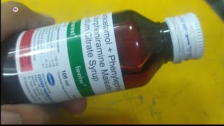 Sinarest Syrup  Chlorpheniramine Maleate Phenylephrine amp Paracetamol  Sodium Citrate Syrup [upl. by Hukill]