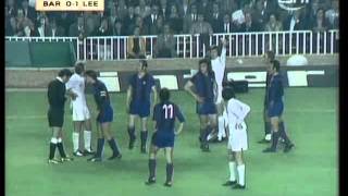 Barcelona v Leeds 1975 European Cup SemiFinal  2nd Leg [upl. by Ardnuassak]