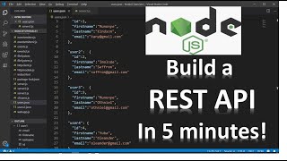 How to Build a REST API in Nodejs and Expressjs and File JSON Database [upl. by Aicekal865]