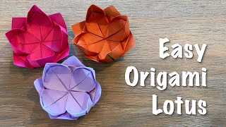 How to make an origami Lotus Flower  the simple way [upl. by Anirbaz]