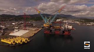 Saipem 7000  Hywind Scotland Mating Operations  Saipem [upl. by Sherwynd]