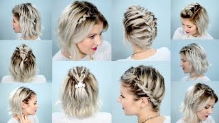 10 EASY BRAIDS FOR SHORT HAIR TUTORIAL  Milabu [upl. by Nnylorac]