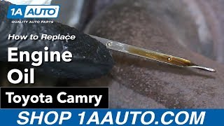 How to Perform Oil Change 0611 Toyota Camry [upl. by Aehtela]