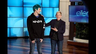 Extended Cut Ellen and Tyler Ninja Blevins Play Fortnite [upl. by Salomie]